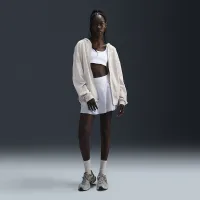 Nike Sportswear женская оверсайз Jersey Full-Zip Толстовка с капюшоном цвет коричневый