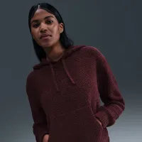 Nike Sportswear Phoenix Cozy Букле женская Loose Knit Толстовка с капюшоном цвет красный