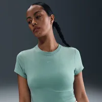 Nike Sportswear Chill Knit женская Cropped футболка цвет зеленый