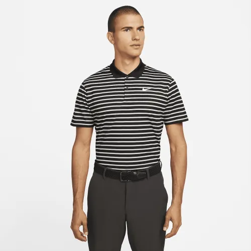Nike Dri-FIT Victory чоловічі Striped для гольфу Polo колір чорний