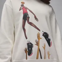 Nike Jordan Artist Series by Darien Birks жіноча Fleece Crew-Neck світшот колір білий