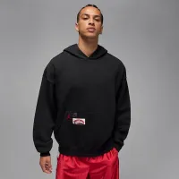 Nike Jordan Brooklyn мужские оверсайз Pullover Толстовка с капюшоном цвет черный