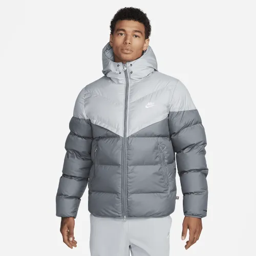 Nike Windrunner PrimaLoft® мужские Storm-FIT Hooded Puffer Куртка цвет серый