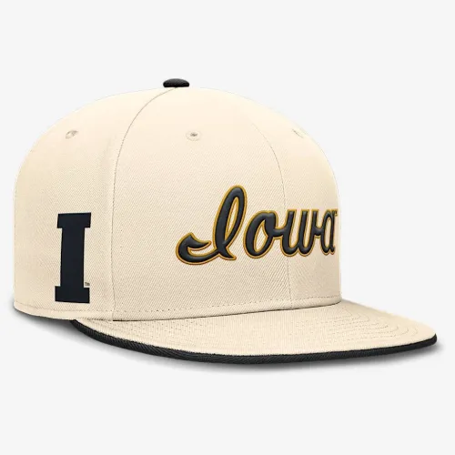 Iowa Hawkeyes Primetime True чоловічі Nike Dri-FIT College Fitted Hat колір коричневий