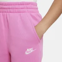 Nike Sportswear Club Fleece Big детские (Girls') Wide-Leg Pants Pink