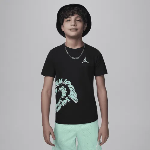 Nike Jordan Warped Galaxy Big детские Graphic футболка цвет черный