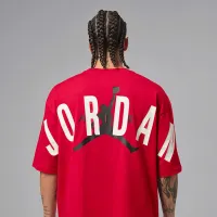 Nike Jordan мужские оверсайз футболка цвет красный
