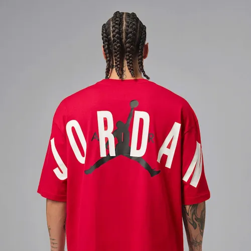 Nike Jordan мужские оверсайз футболка цвет красный