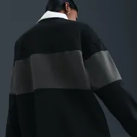 Nike Sportswear жіноча Long-Sleeve Graphic Polo Top колір чорний