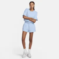 Nike Sportswear Phoenix Fleece женская С высокой Талией Loose шорты синий