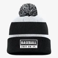 Nike Swoosh Peak Baseball Beanie колір чорний