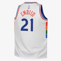 Joel Embiid Philadelphia 76ers 2024/25 City Edition Big дитячі Nike Dri-FIT NBA Swingman Jersey колір білий
