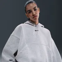 Nike Sportswear Phoenix Fleece женская Over-оверсайз Pullover Толстовка с капюшоном цвет коричневый