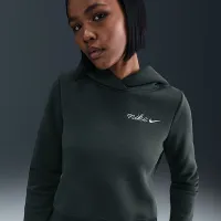 Nike Sportswear Phoenix Fleece жіноча Shrunken Толстовка з капюшоном колір зелений