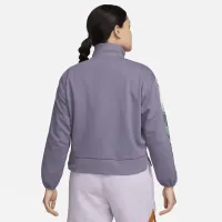 Nike Swoosh Fly женская Dri-FIT оверсайз 1/4-Zip French Terry баскетбольные Top цвет фиолетовый