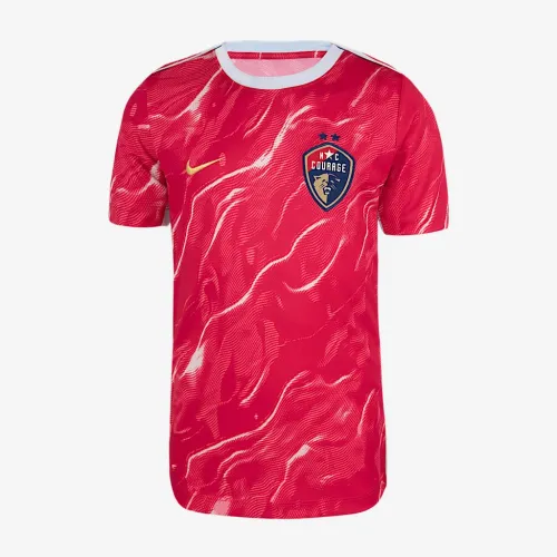North Carolina Courage 2025 Big дитячі Nike NWSL Short-Sleeve Pre-Match Top блакитний