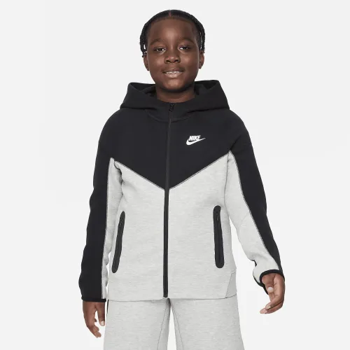 Nike Sportswear Tech Fleece Big дитячі (для хлопчиків) Full-Zip Толстовка з капюшоном (Extended Size) колір сірий