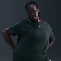 Nike Sportswear Essential женская футболка (большие размеры) цвет зеленый
