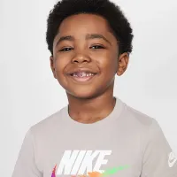 Nike Little дитячі Brandmark Swoosh футболка колір сірий