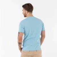 Футболка Champion Embroidered Comfort Fit Cotton 218496-BS111 - Блакитна