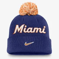 Miami Marlins Peak чоловічі Nike MLB Cuffed Pom Beanie блакитний