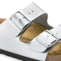 Шлёпанцы Birkenstock Arizona Birko-Flor 1012282 - Серебряные
