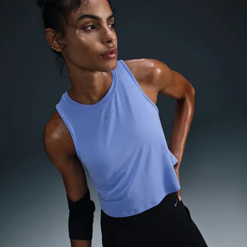 Nike One Classic жіноча Dri-FIT Cropped Tank Top блакитний