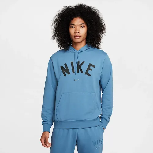 Nike Swoosh чоловічі Dri-FIT French Terry Pullover Fitness Толстовка з капюшоном блакитний