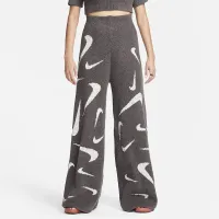 Nike Sportswear Phoenix Cozy Букле женская С высокой Талией Wide-Leg Knit Pants цвет коричневый