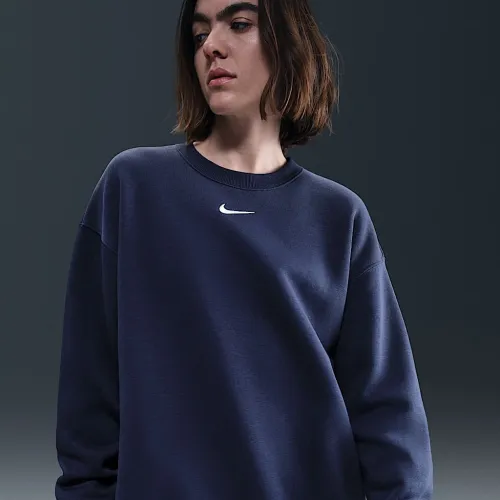 Nike Sportswear Phoenix Fleece женская оверсайз Crew-Neck свитшот синий