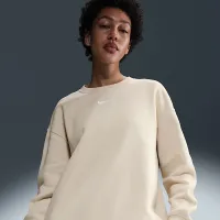Nike Sportswear Phoenix Fleece женская оверсайз Crew-Neck свитшот цвет коричневый