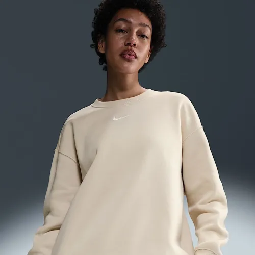 Nike Sportswear Phoenix Fleece женская оверсайз Crew-Neck свитшот цвет коричневый
