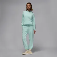 Nike Jordan Brooklyn Fleece женская French Terry Pants цвет зеленый