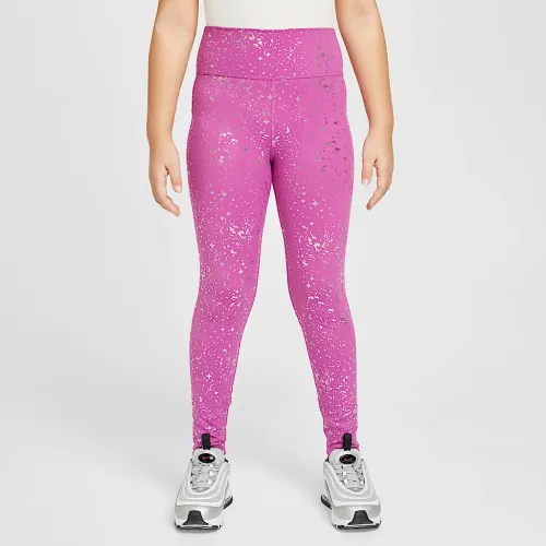 Nike One Big детские (Girls') Dri-FIT С высокой Талией лосины цвет фиолетовый