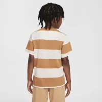 Nike Little дитячі Rugby Stripe футболка колір коричневий