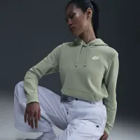 Nike Sportswear Club Fleece женская Pullover Толстовка с капюшоном цвет зеленый