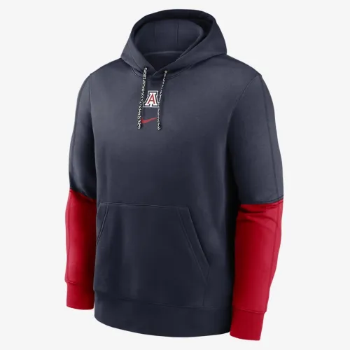 Arizona Wildcats Sideline Team Issue Club мужские Nike College Pullover Толстовка с капюшоном синий