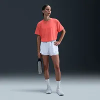 Nike One Relaxed женская Dri-FIT Cropped Short-Sleeve Top Orange
