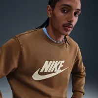 Nike Sportswear Club чоловічі Graphic Fleece Crew колір коричневий