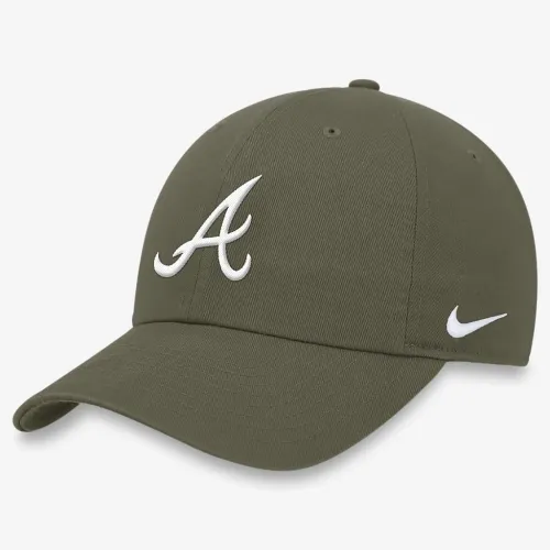 Atlanta Braves Club мужские Nike MLB Adjustable Hat цвет коричневый