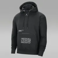 Nike Brooklyn Nets Courtside Statement Edition мужские Jordan NBA Fleece Pullover Толстовка с капюшоном цвет черный