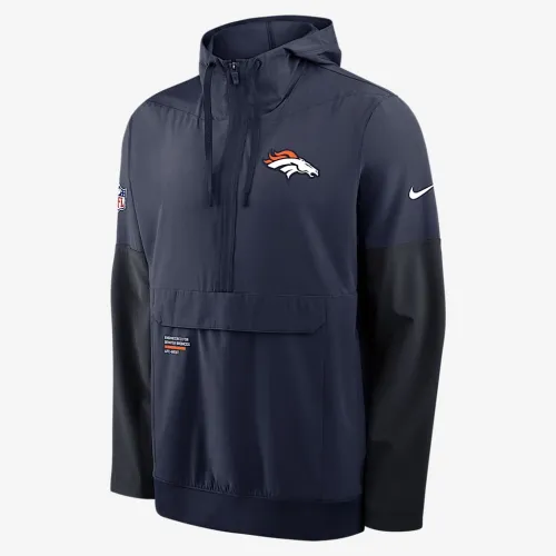 Denver Broncos Well Rounded Anorak чоловічі Nike NFL 1/2-Zip Hooded Куртка блакитний