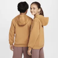 Nike Sportswear Club Fleece Big детские Толстовка с капюшоном цвет коричневый