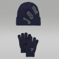 Nike Jordan Big детские 2-Piece Varsity Beanie набор синий