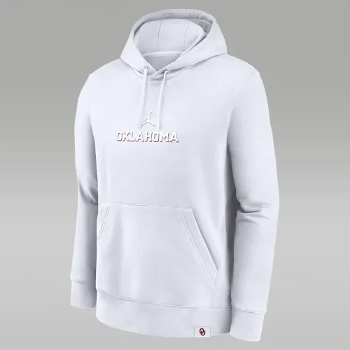 Nike Oklahoma Sooners Statement Wordmark Lockup Heavyweight чоловічі Jordan College Pullover Толстовка з капюшоном колір білий