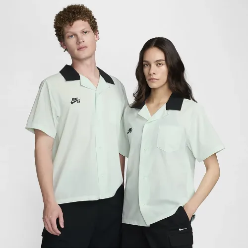 Nike SB Short-Sleeve Button-Up Skate Bowler Shirt колір зелений