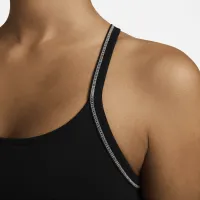 Nike One Fitted жіноча Dri-FIT Cropped Tank Top колір чорний