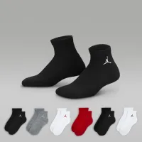 Nike Jordan Everyday Essentials Big дитячі Ankle шкарпетки (6 пар) колір червоний