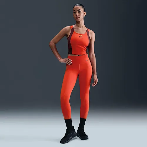 Nike One женская С высокой Талией 7/8 лосины цвет красный