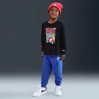Nike Little детские Bball Long Sleeve футболка цвет черный
